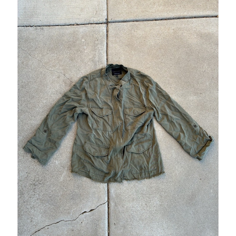 Sanctuary Womens Lightweight Jacket Size M Green Bomber Zip-up Utility Military
